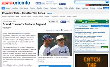 ESPNcricinfo unveils coverage plans for India vs England series