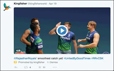 Kingfisher ties up with Twitter for the T20 cricket season