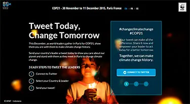 WWF’s Earth Hour partners with Mobext to launch ‘Tweet Your Leader’ during Climate Summit in Paris