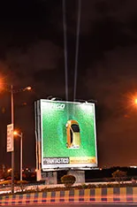 Platinum Outdoor puts a Tiago on a hoarding