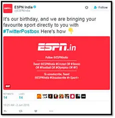 ESPN India and Twitter launch #TwitterPostbox