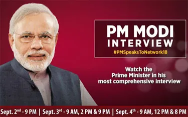 Network18 to telecast PM Modi’s interview tonight at 9 PM
