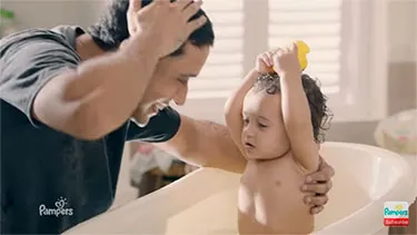 It takes both parents for a baby to be healthy and happy, says Pampers