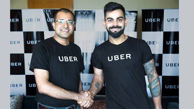 Virat Kohli drives Uber off as it Brand Ambassador