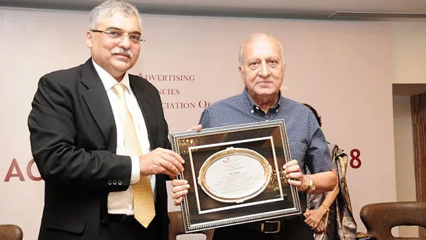 AAAI honours veteran adman Ram Sehgal with Lifetime Achievement Award 2018