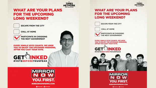 Mirror Now drives voter awareness with #GetInked campaign