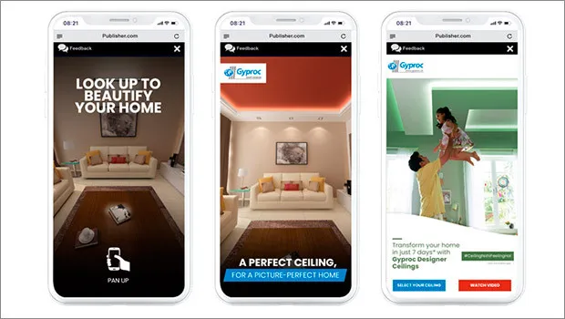 Gyproc India promotes designer ceilings with mobile ad 
