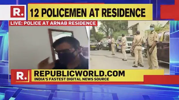 Mumbai Police picks up Arnab Goswami from his residence