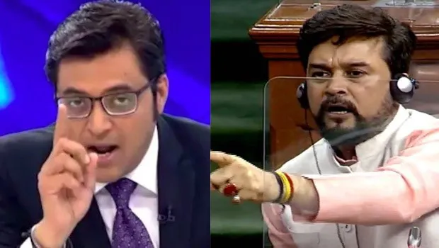 Is it Arnab Goswami vs I&B Minister Anurag Thakur over the suspension of news TRPs?