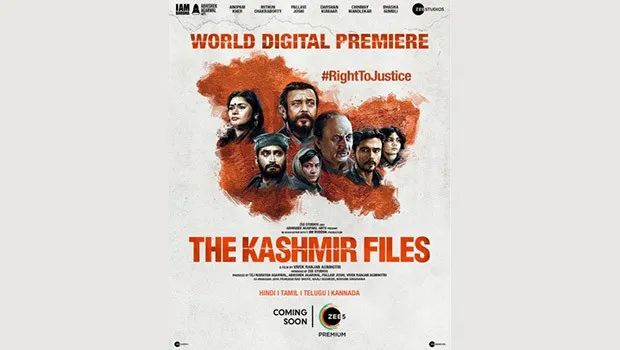 Zee5 to present the world digital premier of ‘The Kashmir Files’ 