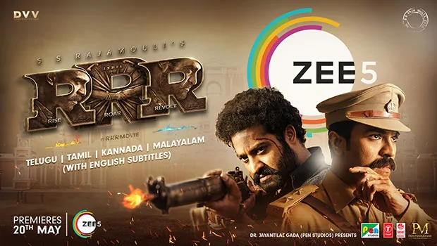 Zee5 to premiere SS Rajamouli’s ‘RRR’ in four south Indian languages in TVOD on May 20