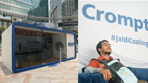 Crompton sets up cooling pod in Gurugram to provide #JaldiCooling for delivery agents