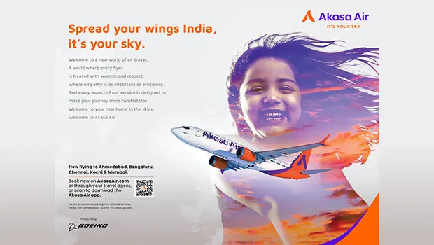 Akasa Air’s ‘It’s Your Sky’ campaign builds on its promise of offering a warm, dependable travel experience