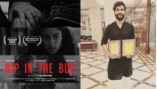 Titus Upputuru’s ‘Nip in the bud’ wins Best Screenplay and Best Public Service Ad awards at Indian Cine Film Festival 2022