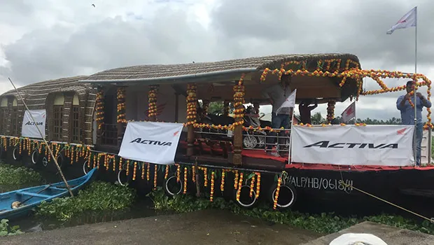 Honda Motorcycle and Scooter India launches new OOH campaign ‘Floating showroom in the Backwaters of Kerala’