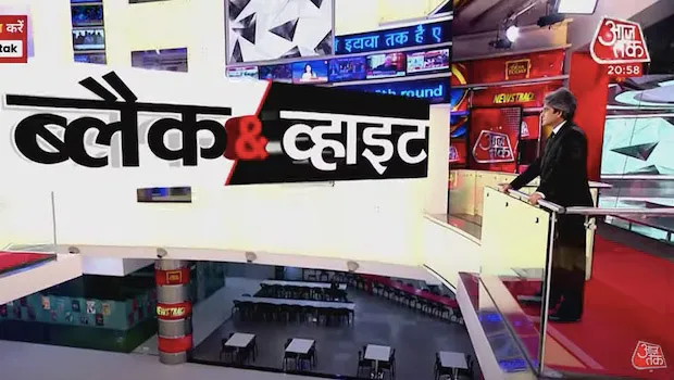Big breakthrough at 9 pm slot for Aaj Tak; channel claims Sudhir Chaudhary’s Black & White becomes slot leader