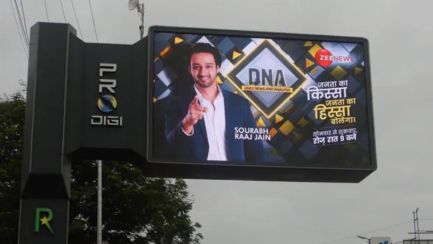 Zee News resorts to DOOH advertising to promote prime-time show DNA’s comeback
