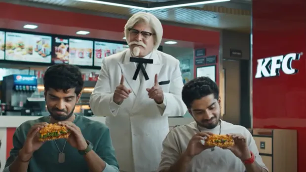 KFC's new proposition is 'Don't think, just eat,' for Double Down Burger in new campaign