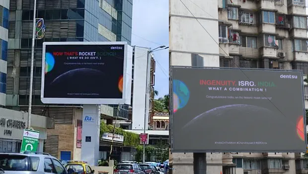 Dentsu India marks Chandrayaan 3's moon landing with DOOH campaign