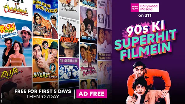 Tata Play introduces ‘Bollywood Masala’ service offering  90’s & 2000’s Bollywood movies