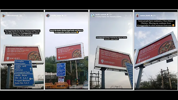 Swiggy spices up butter chicken debate with witty hoardings